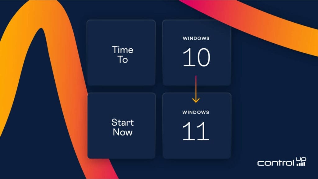 Graphic with a message telling users to upgrade their system.