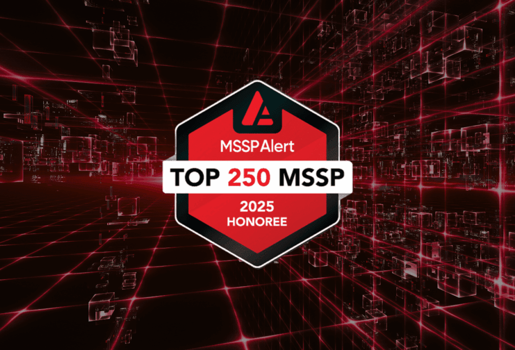 MSSP Alert Top 250 MSSP 2025 Honoree badge recognizing Kirkham IronTech as a ranked managed security service provider.