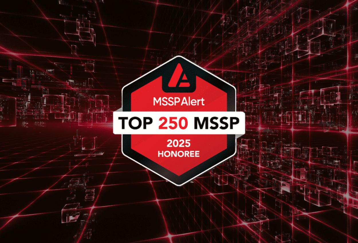 MSSP Alert Top 250 MSSP 2025 Honoree badge recognizing Kirkham IronTech as a ranked managed security service provider.