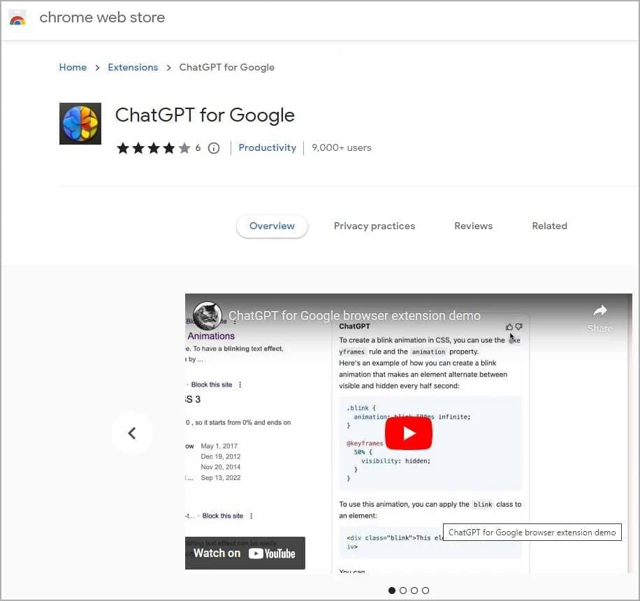 Example of a malicious browser extension listed in a web store, highlighting the risk of fake browser extensions.